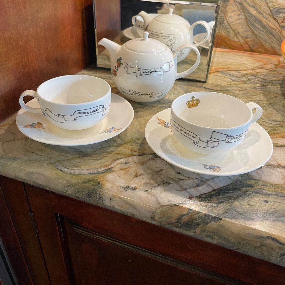 Dolce and Gabana tea set for 2